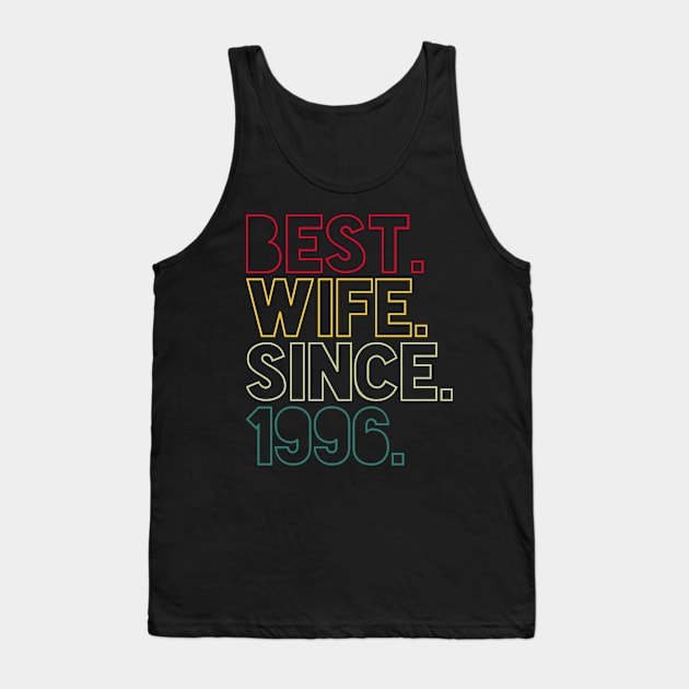 Best Wife Since 1996 - Funny 26th wedding anniversary gift for her Tank Top by PlusAdore